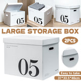 Large Capacity Paper Storage Boxes Portable Minimalist 2PCS