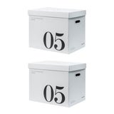 Large Capacity Paper Storage Boxes Portable Minimalist 2PCS