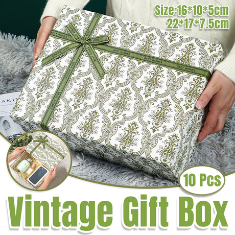 Green Gift Boxes Birthday Packaging Boxes 10PCS