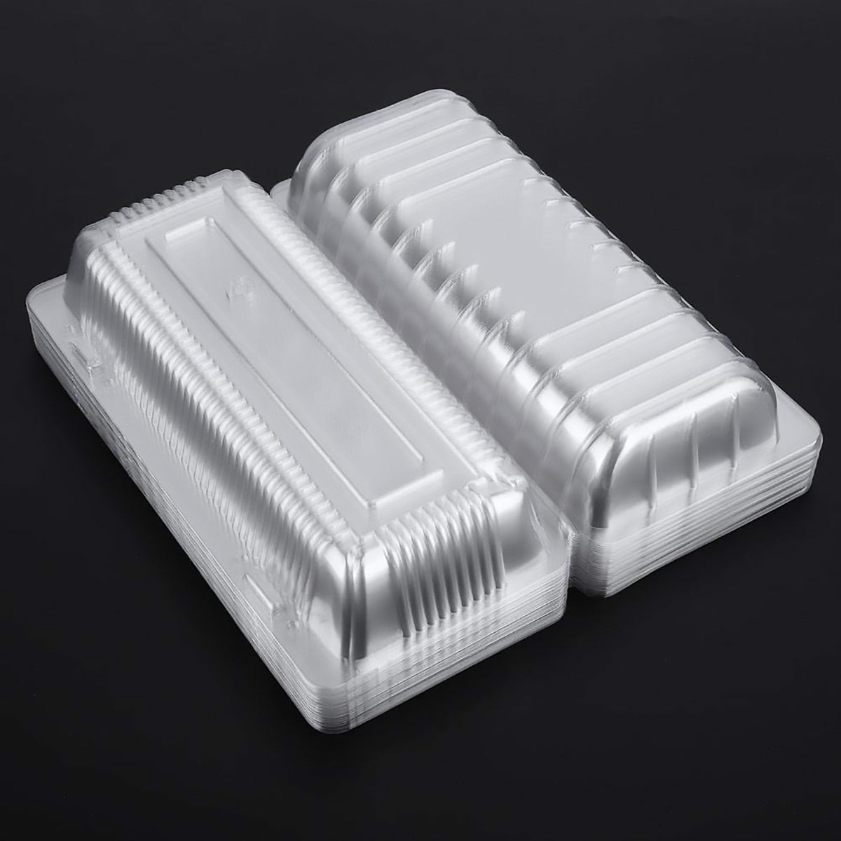 100PCS Disposable Transparent Food Grade Cake Pastry Takeaway Boxes