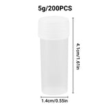200PCS 5ml Clear Plastic Sample Bottles with Screw Lids for Storage