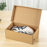 20pcs Kraft Paper Shoe Boxes Clamshell Storage Organizer