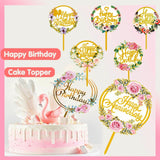 Acrylic Birthday Anniversary Wedding Cake Topper 1PC 15Styles Party Decorations - Discount Packaging Warehouse