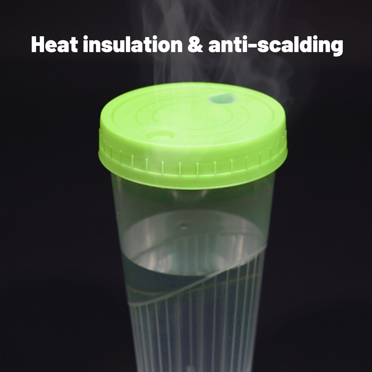 100 Sets 650ml Transparent Drinking Cups with Lids Party Use