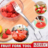 2-in-1 Watermelon Slicer Fork 1-2PCS 25.5x3.3cm Stainless Steel - Discount Packaging Warehouse