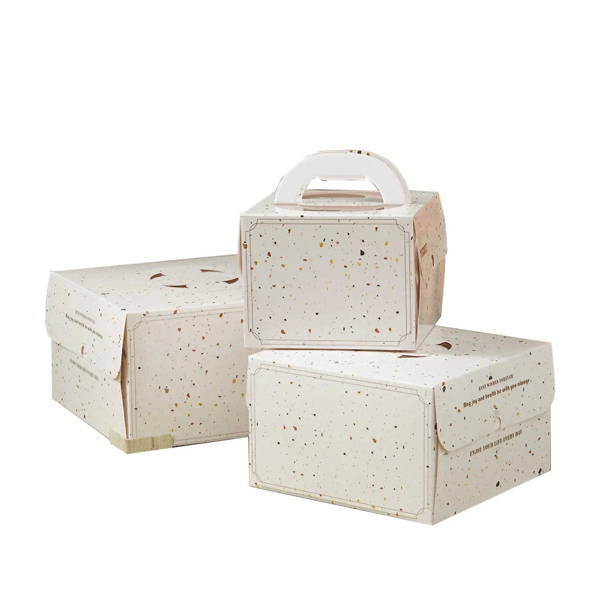 Portable Cake Boxes Desserts Stylishly 20PCS 3Sizes Beige | DPW ...