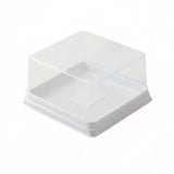 50PCS Transparent Cake Packaging Boxes 12x12x6.5cm PET Bakery Boxes