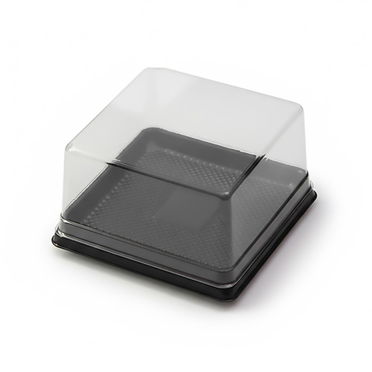 50PCS Transparent Cake Packaging Boxes 12x12x6.5cm PET Bakery Boxes