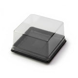 50PCS Transparent Cake Packaging Boxes 12x12x6.5cm PET Bakery Boxes