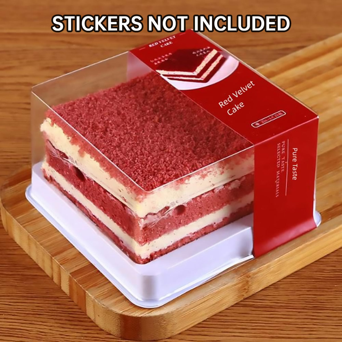 50PCS Transparent Cake Packaging Boxes 12x12x6.5cm PET Bakery Boxes