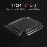 50PCS Disposable Square Food Containers with Lids 750ml Leak-Proof Kraft