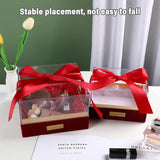 Clear Acrylic Gift Box with Bow for Display Packaging