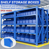 Waterproof Shelf Storage Boxes Stackable Tool Bins 5PCS