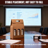 5PCS 3 Bottle Kraft Paper Wine Gift Boxes with Handle Packaging