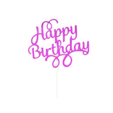Happy Birthday Cake Topper 1PC 5Colours 6Styles