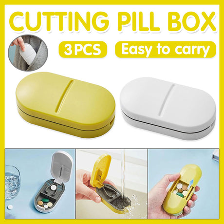 3pcs Tablet Cutter Pill Splitter Portable Medicine Organizer