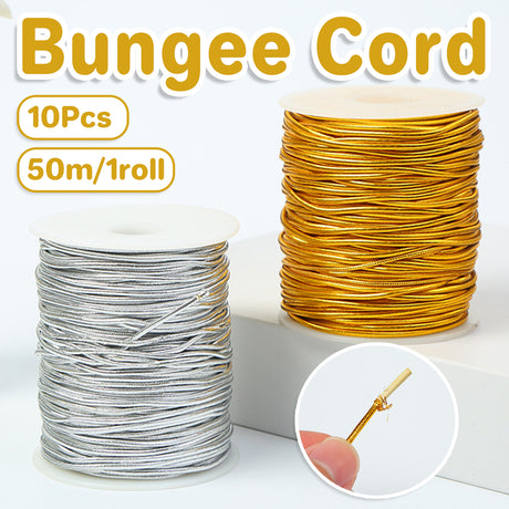 Elastic Rope Cord Gold Silver Stretch String 10PCS