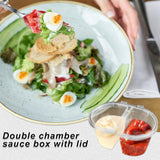 50 Pcs Takeaway Sauce Cup Clear Leak Proof FoodGrade Restaurant Home