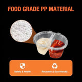 50 Pcs Takeaway Sauce Cup Clear Leak Proof FoodGrade Restaurant Home