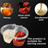 50 Pcs Takeaway Sauce Cup Clear Leak Proof FoodGrade Restaurant Home
