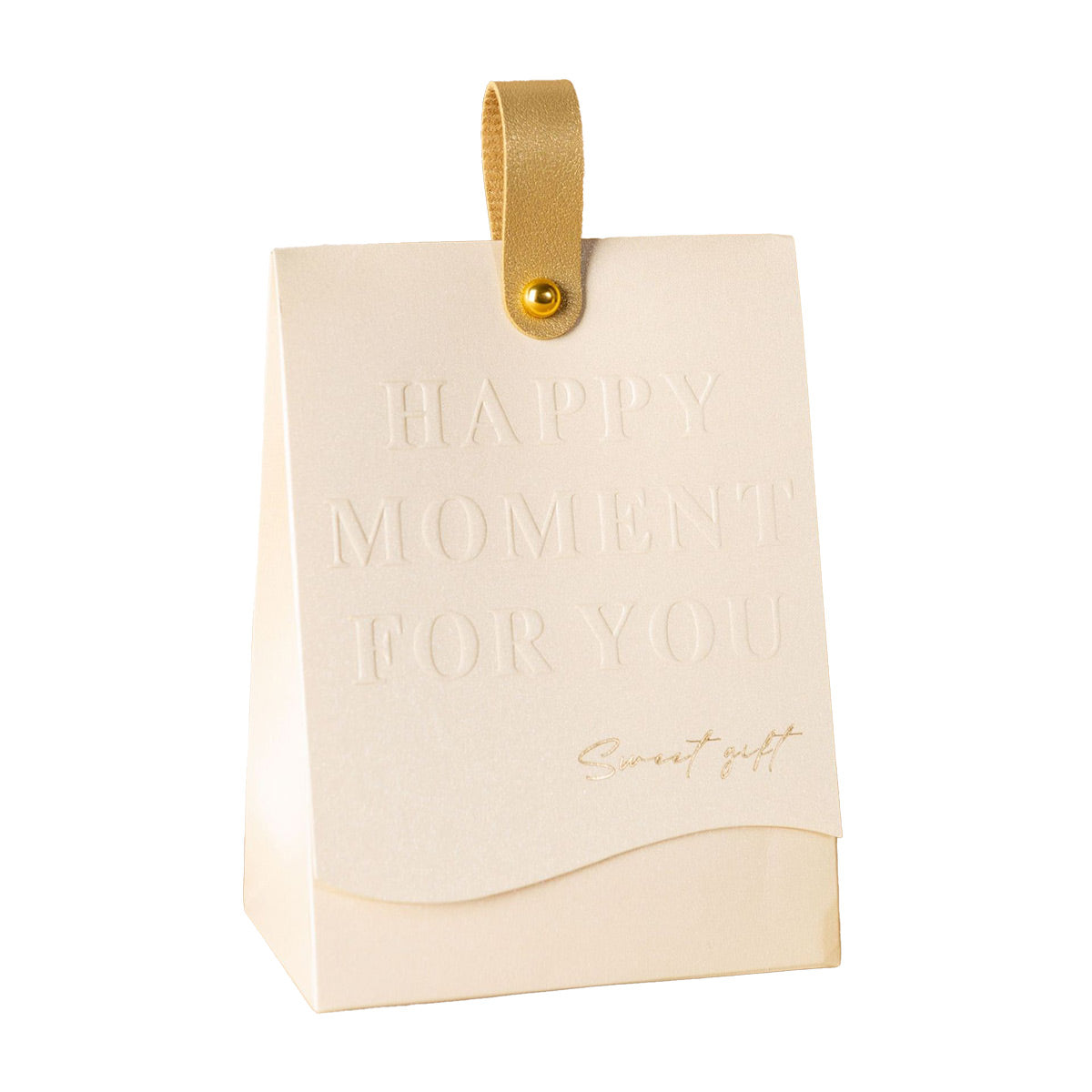 50PCS Leather Handheld Gift Bags Reusable with Handle for Events