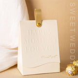 50PCS Leather Handheld Gift Bags Reusable with Handle for Events