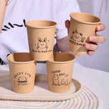 300PCS Disposable Paper Cups 250ml Food-Grade Leakproof