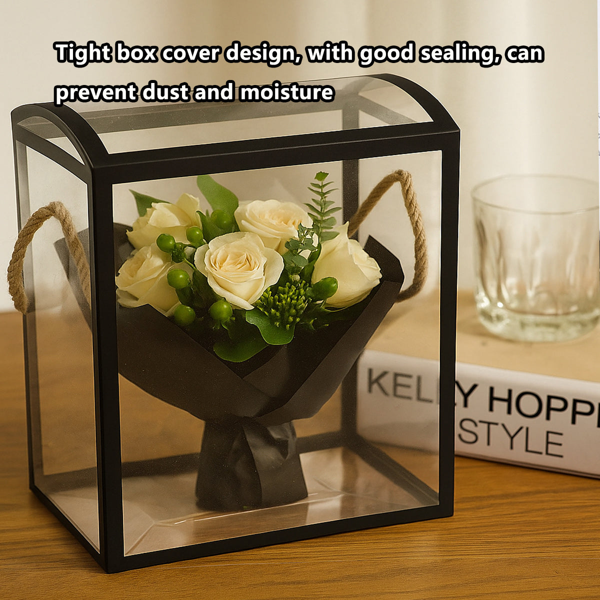 20PCS PVC Transparent Handheld Gift Bags Clear for Presents