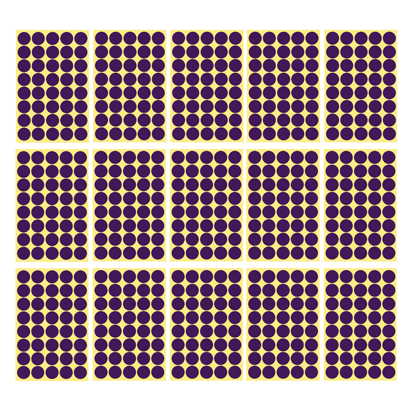 8/13/25/50mm Round Sticker Dots Adhesive Labels Cool-toned
