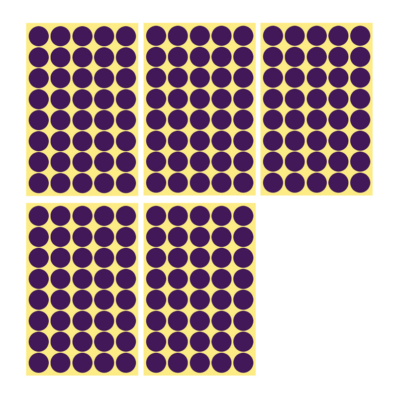 8/13/25/50mm Round Sticker Dots Adhesive Labels Cool-toned