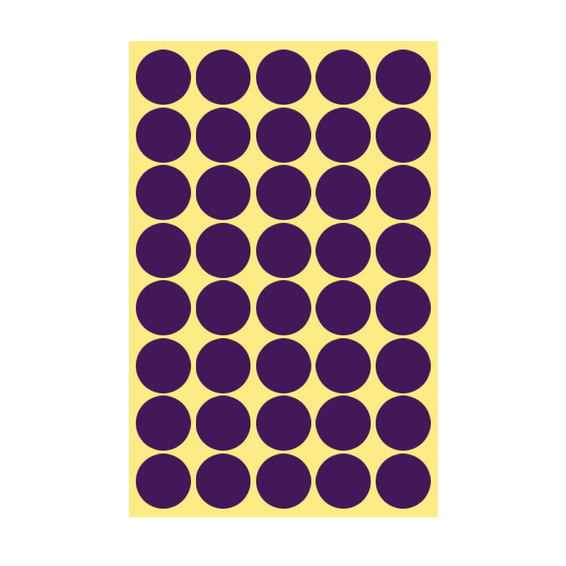 8/13/25/50mm Round Sticker Dots Adhesive Labels Cool-toned