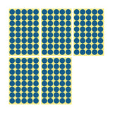 8/13/25/50mm Round Sticker Dots Adhesive Labels Cool-toned