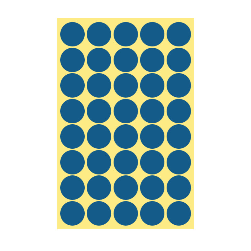 8/13/25/50mm Round Sticker Dots Adhesive Labels Cool-toned
