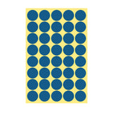 8/13/25/50mm Round Sticker Dots Adhesive Labels Cool-toned