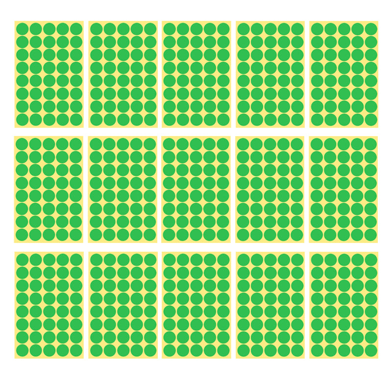 8/13/25/50mm Round Sticker Dots Adhesive Labels Cool-toned