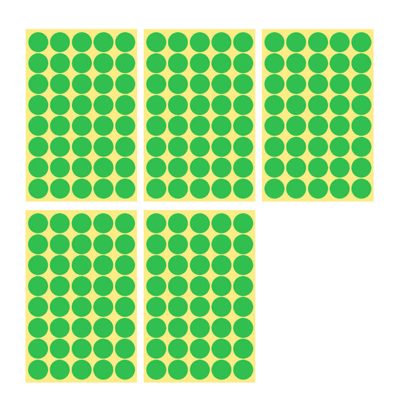 8/13/25/50mm Round Sticker Dots Adhesive Labels Cool-toned