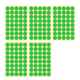 8/13/25/50mm Round Sticker Dots Adhesive Labels Cool-toned
