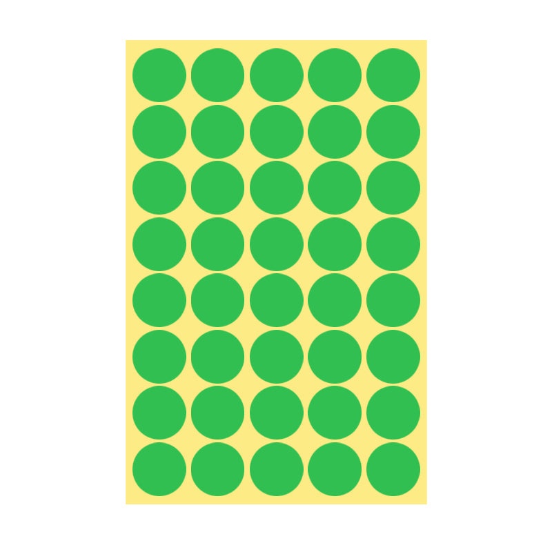 8/13/25/50mm Round Sticker Dots Adhesive Labels Cool-toned