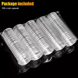 100pcs 40mm Round Coin Boxes Storage Protection Case
