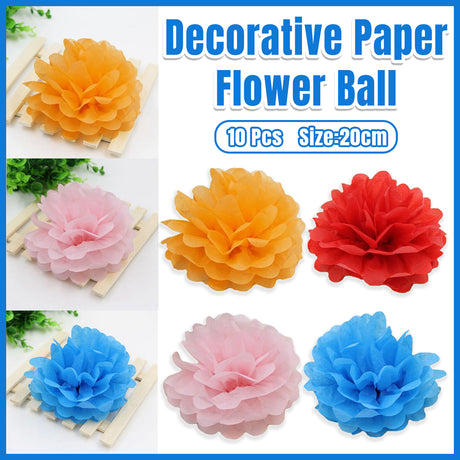 Tissue Paper Pom Poms Event Decor 10PCS