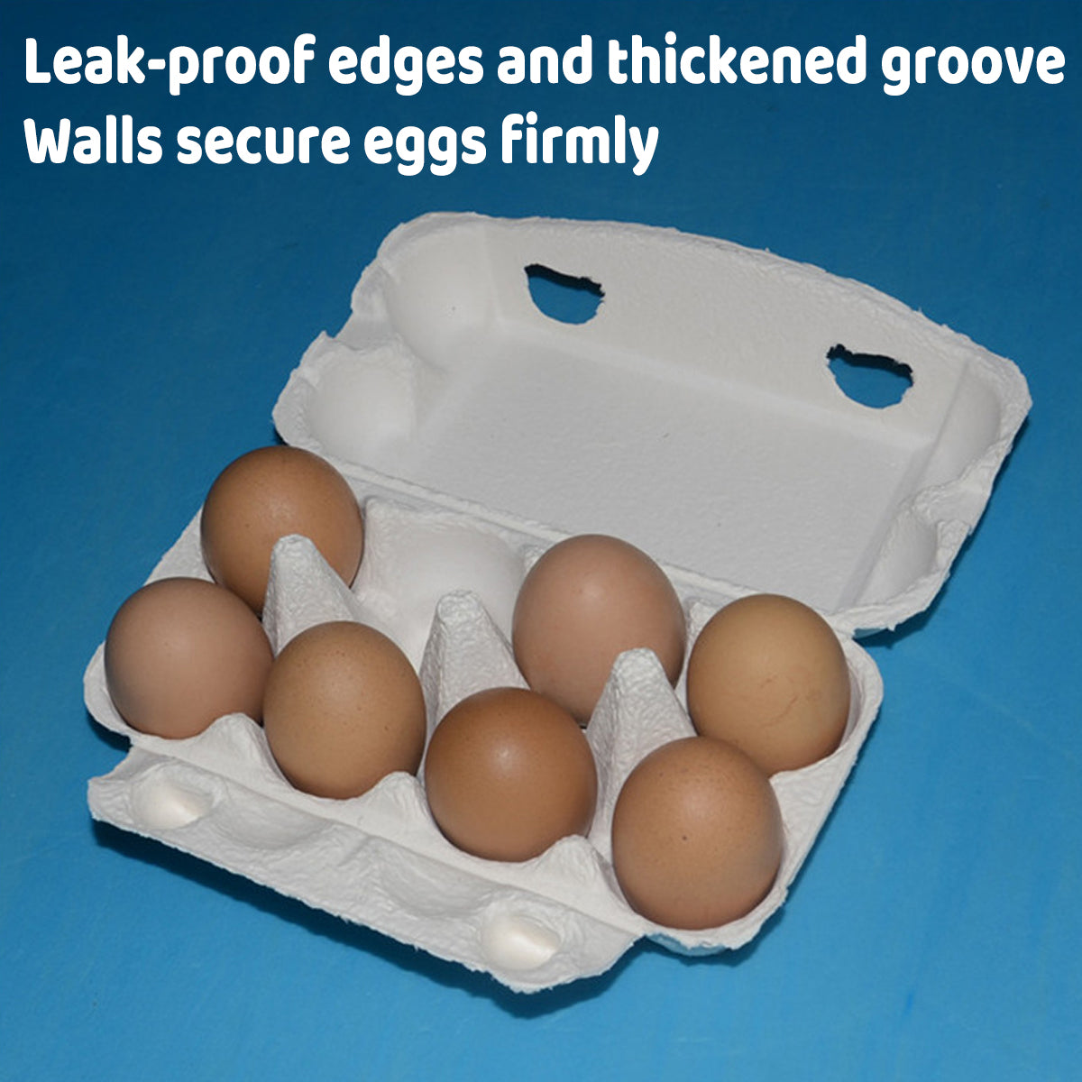 200PCS 8 Slot Paper Egg Trays Molded Pulp Egg Packaging Trays