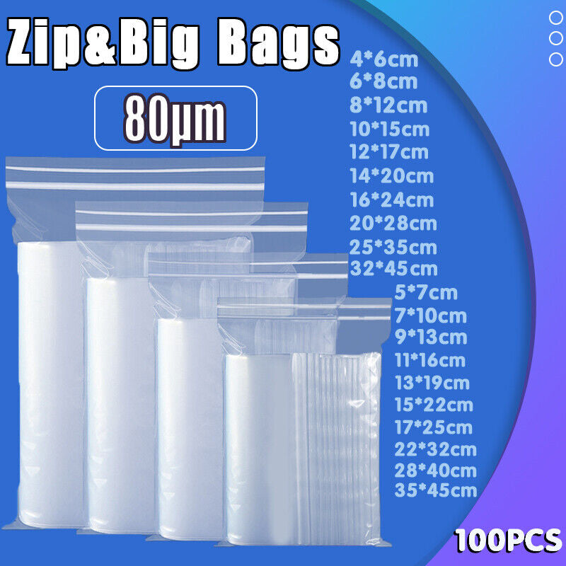 Durable plastic zip lock bags for versatile storage