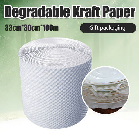 White Kraft Paper Roll Degradable Bubble Wrap Packaging