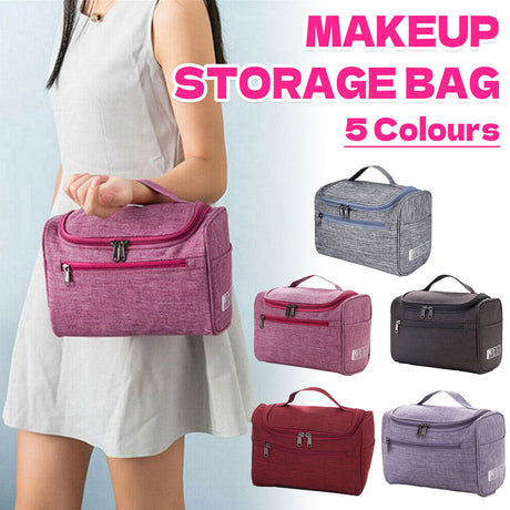 Travel Size Zipper Closure Toiletry Bag 1pc