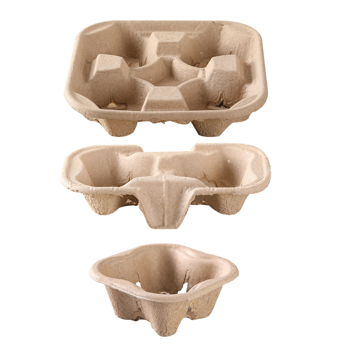 Cup Carry Tray 100PCS 2/4 Cup Holder Paper Pulp