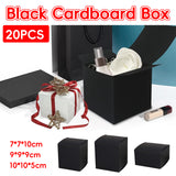 20PCS Black Cardboard Boxes Foldable Packaging for Essential Oil Bottles