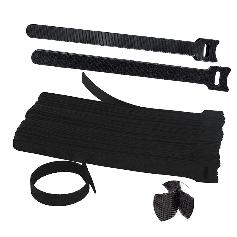 10/20/50x Cable Ties Hook and Loop Cable Ties Organiser Cords