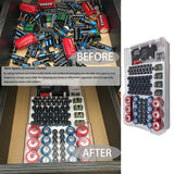 93 Slot Battery Storage Organizer Holder with Tester