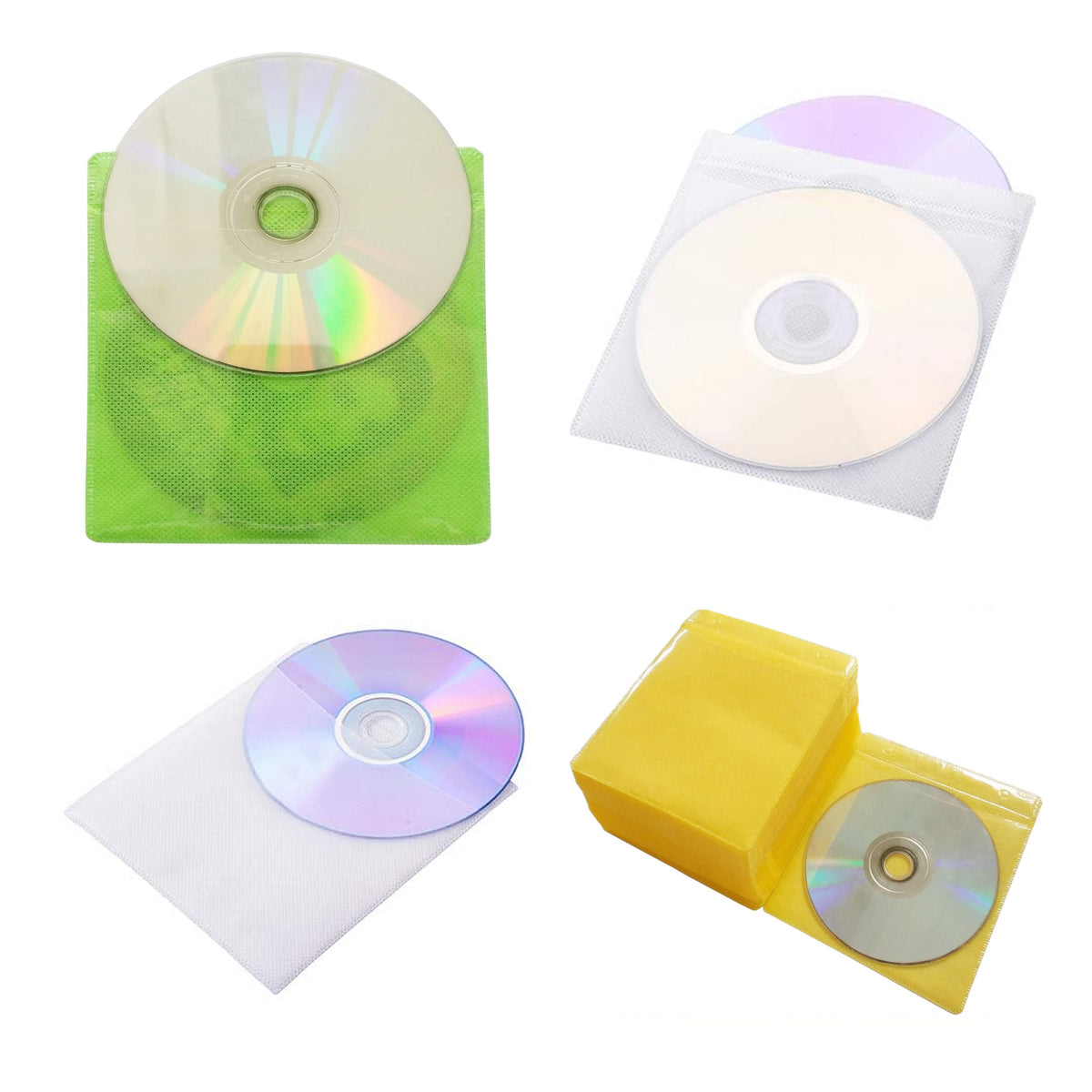 Premium CD DVD Double Sided Plastic Sleeves 100PCS