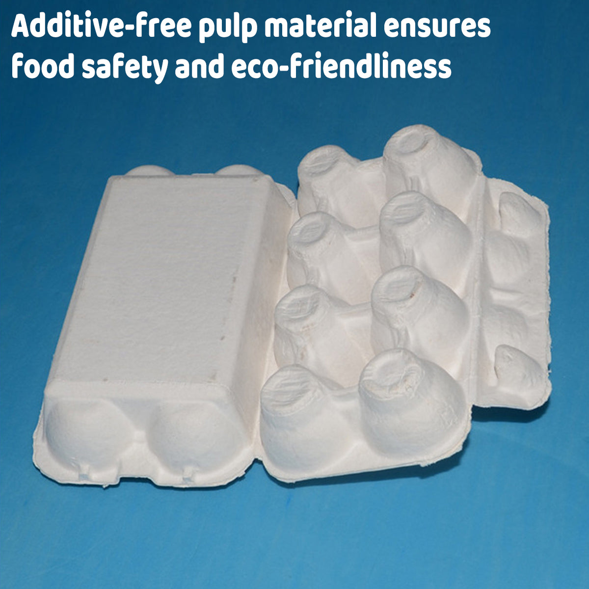 200PCS 8 Slot Paper Egg Trays Molded Pulp Egg Packaging Trays
